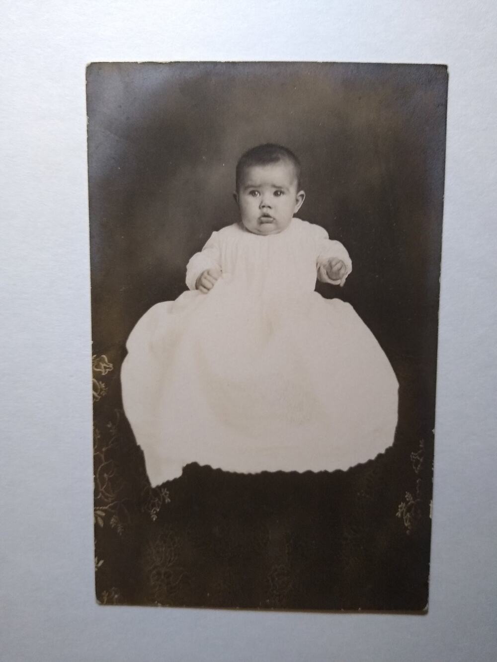 Vintage RPPC Baby Faye Olson Christmas Postcard 1910 Kempton, Illinois